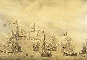 Willem van de Velde the Elder Battle of the Sound, 1658. oil painting artist
